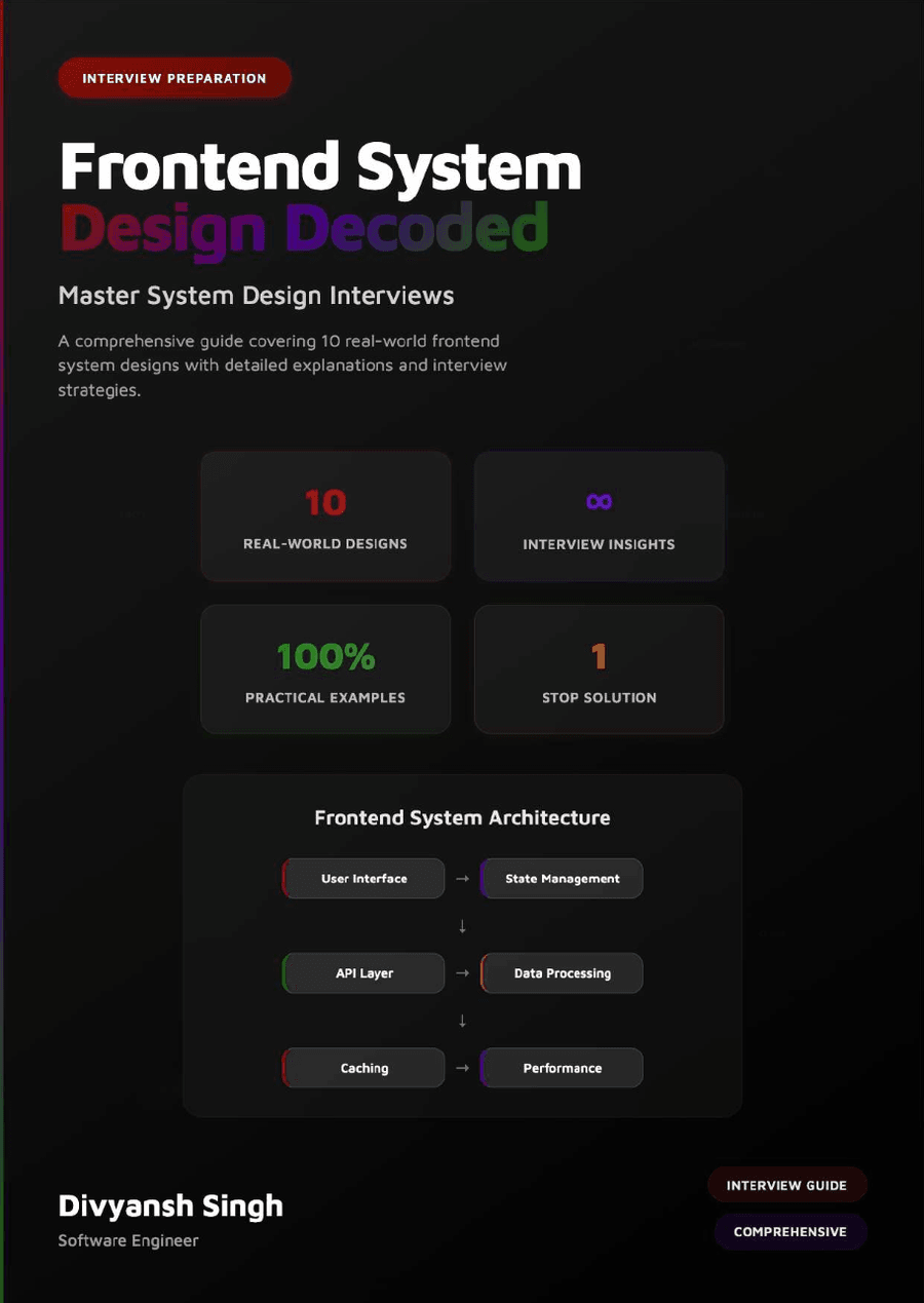 Frontend System Design Decoded book cover